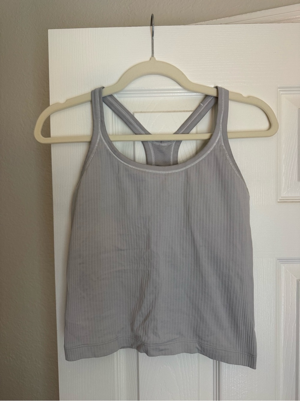 lululemon athletica Gray Ribbed Racerback Tank